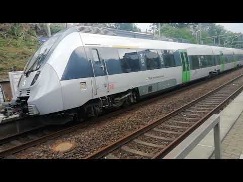 Ein- und Ausfahrt einer S1 Richtung Leipzig Stötteritz