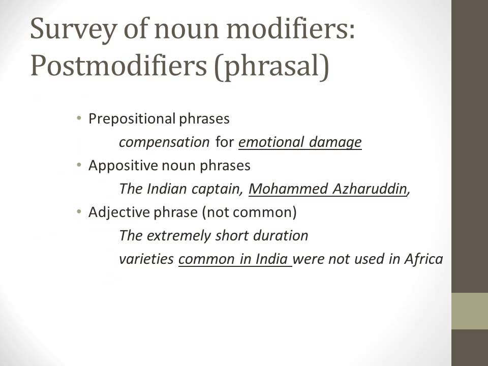 Chap 9 - Complex Noun Phrases