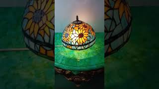 12in. Dia Tiffany Semi Flush Mount Ceiling Lamp Sunflower Shade Lights