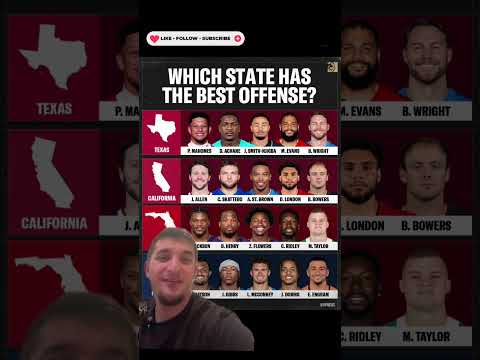 Best NFL Offense by Home State: California, Texas or Florida? #NFL #Football #bills #chiefs #shorts