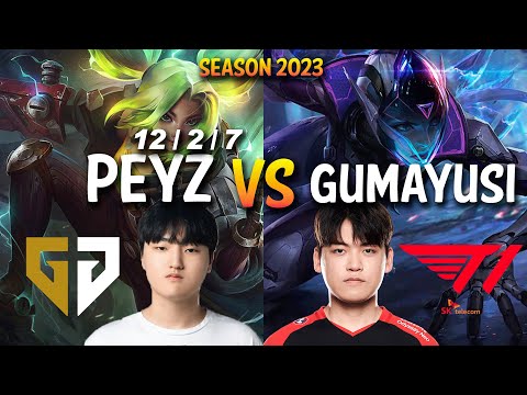GEN Peyz vs T1 Gumayusi - Peyz ZERI vs VAYNE ADC - KR Ranked