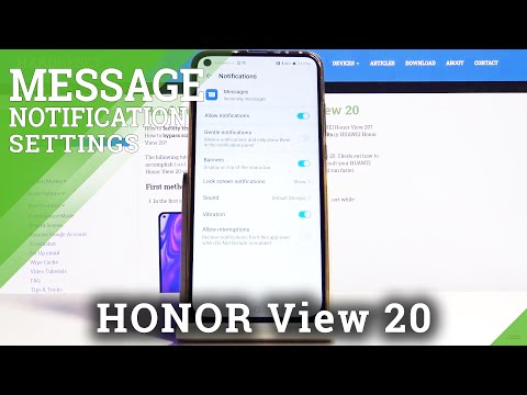 How to Manage Notifications for Messages in Honor View 20?