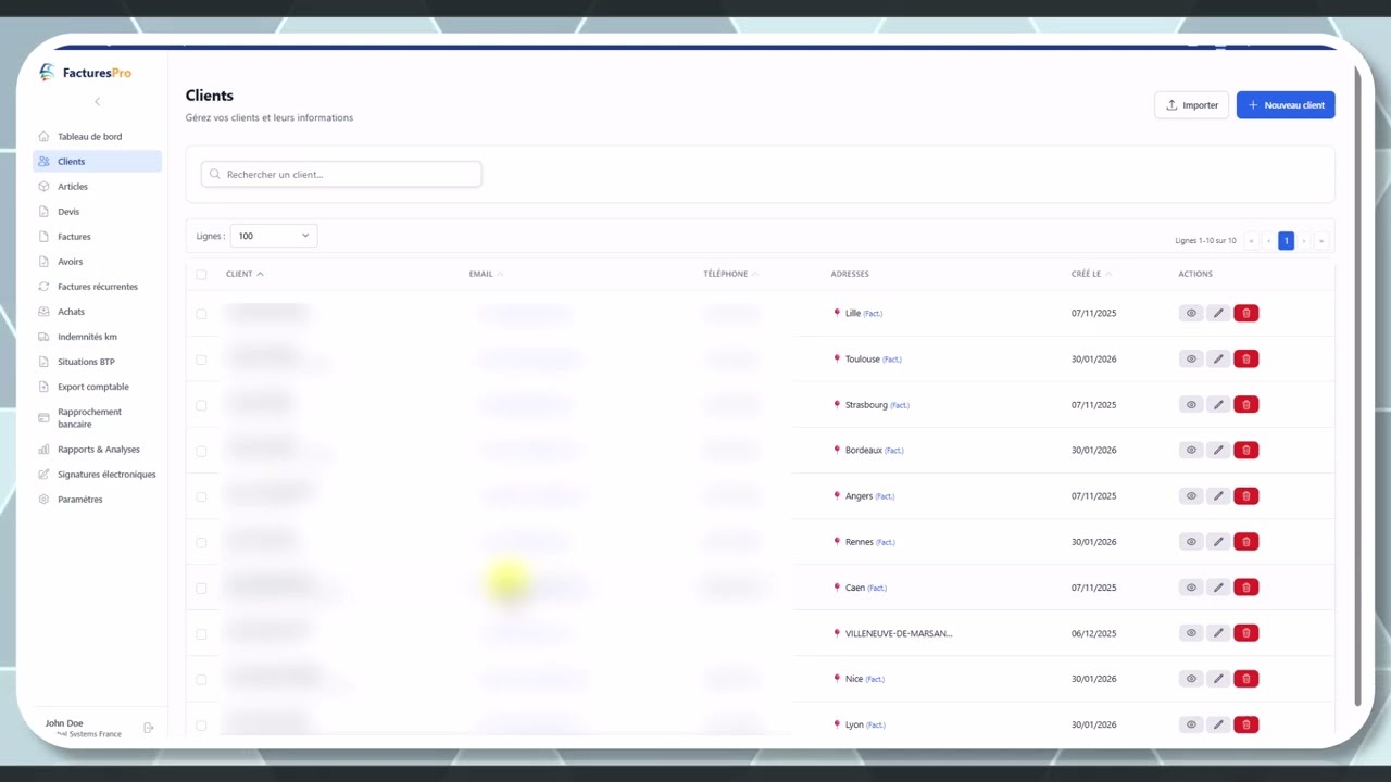 Tutoriel vidéo : Importer des clients — Formation FacturesPro