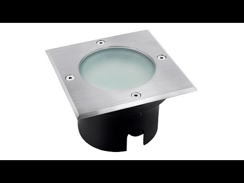 SSC-LUXon LED Bodeneinbaustrahler VIROK - Eckig in Edelstahl gebürstet IP65 für den Außenbereich