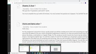 Charts and Sigma value assignment