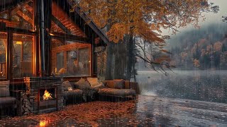Moody Stormy on the Lake for Sleeping | Soothing Thunder and Rain Sounds Ambience