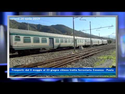 Trasporti: dal 6 maggio al 23 giugno chiusa tratta ferroviaria Cosenza - Paola 26 04