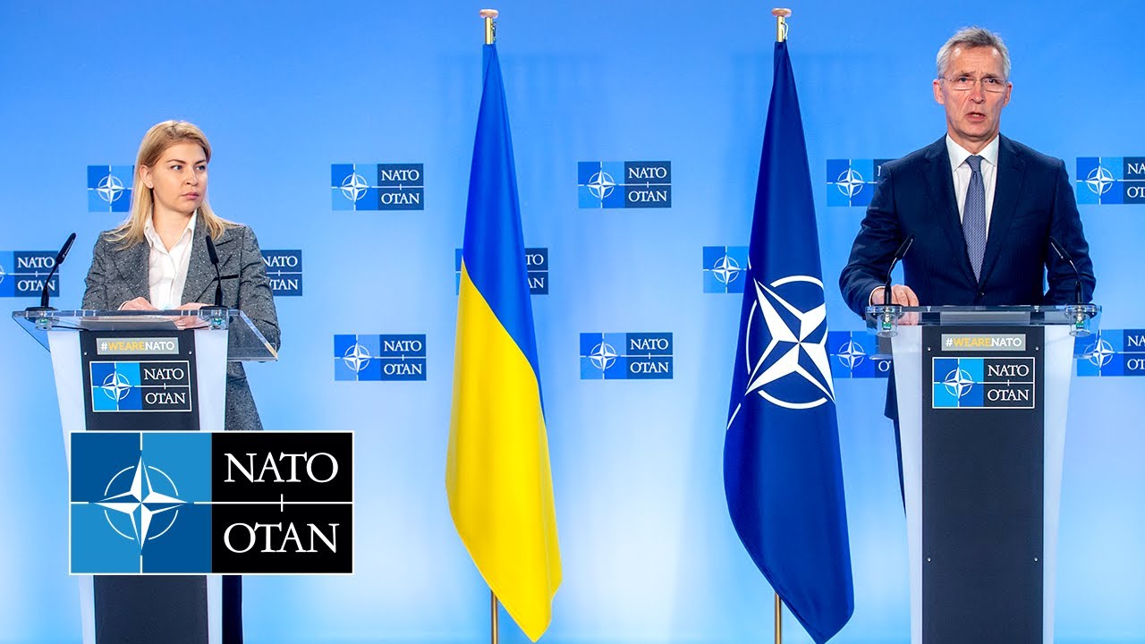 NATO Secretary General with Deputy Prime Minister of Ukraine 🇺🇦 Olga Stefanishyna , 10 JAN 2022