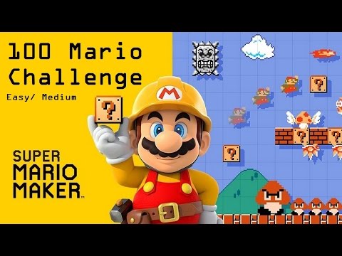 Super Mario Maker - 100 Mario Challenge (Easy/Medium)
