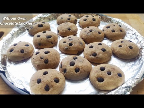 Chocolate chip cookie recipe without oven | Homemade chocolate cookies recipe | Sadika's Kitchen