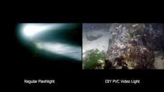 preview picture of video 'GoPro Scuba - DIY PVC Video Light Test Footage Comparison (Night Dive)'