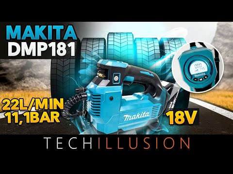Makita DMP181Z Akumuliatorinis kompresorius 18V LXT 11BAR 17l/min, Be akumuliatorių ir kroviklio! video