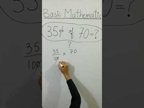 😳 CLEAN BASIC MATHEMATICS 35% of 70=? NO CALCULATORS ALLOWED! #Shorts