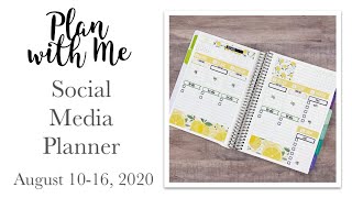 Plan with Me | Social Media Planner | Plum Paper | August 10-16, 2020 | #plumpaper