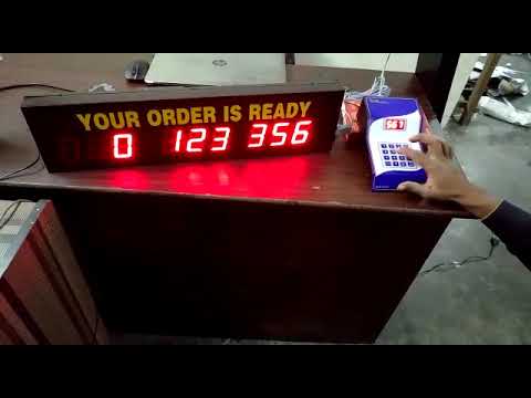 Food Counter Token Display System