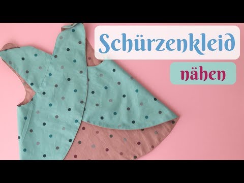 Schürzenkleid / Wickelkleid nähen mit kostenlosem Schnittmuster - Nähanleitung für Anfänger