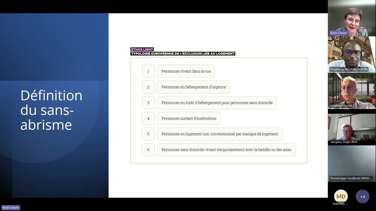 Webconférence RHF : Innover pour lutter contre le sans abrisme.