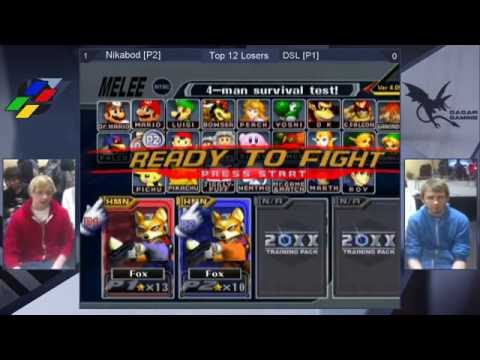 Super SmashNest 7 Top 12 Losers - Nikabod (Fox) Vs. DSL (Fox) - SSBM