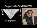 Easy Crochet Bandana Tutorial Crochet Mesh Stitch Crochet Triangular Mesh