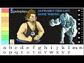 CRAZY ALPHABET TIER LIST GONE WRONG