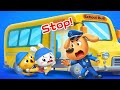 Sheriff Teaches School Bus Rules Safety Tips Kids Cartoon Sheriff Labrador BabyBus