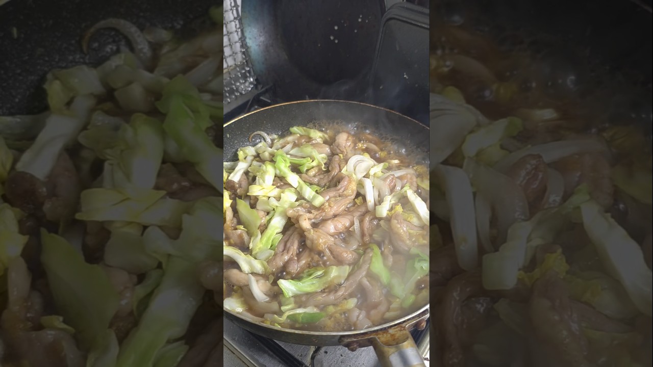 春野菜とセセリの生姜焼き！#shorts #生姜焼き