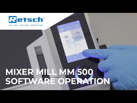 Mixer Mill MM 500 vario & nano - Software Operation #RETSCH #mixermill #laboratoryinstruments