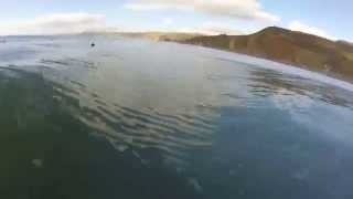 preview picture of video 'Surf with GoPro Hero Head Mount | Tregantle, Cornwall UK 14.2.2015'