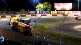 preview picture of video 'School bus race at Elko Speedway Eve of Destruction 06/11/2011'