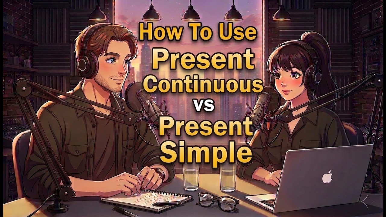 Present Continuous vs Present Simple in English | Easy English Speaking Practice #learnenglish