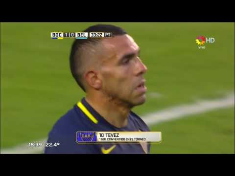 Gol de Tevez (1-0) / Boca Juniors 3-0 Belgrano - Fecha 2 Torneo Argentino 2016/17