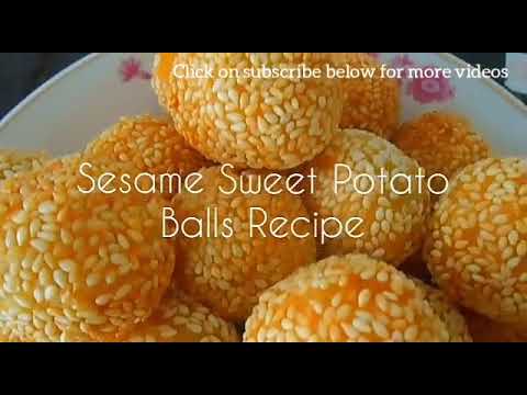 Soft And Fluffy Sesame Sweet Potatoes Balls|Mauritian|