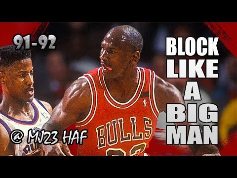 Michael Jordan Highlights vs Bullets (1991.12.14) - 29pts, 3 Monster Blocks!