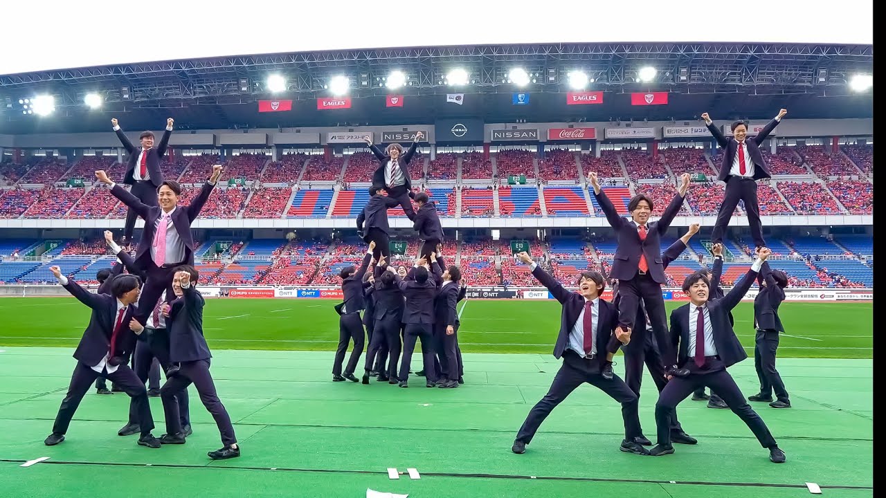 【チアリーマンズ演技動画】横浜キャノンイーグルス vs 静岡ブルーレブズ試合前演技（2025.12.14)
