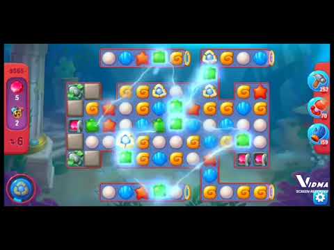 Fishdom. 9565 hard level no boosters. 18 moves