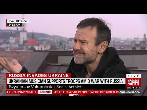 Legendary Ukrainian rocker Svyatoslav Vakarchuk talks Russian invasion with Michael Holmes on CNN