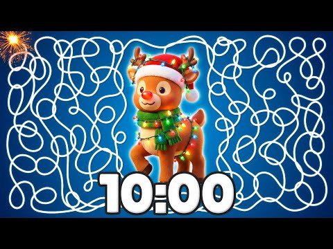 10 Minute [CHRISTMAS] Rudolph Reindeer Timer 🦌🎄🚀 | Magical Countdown!