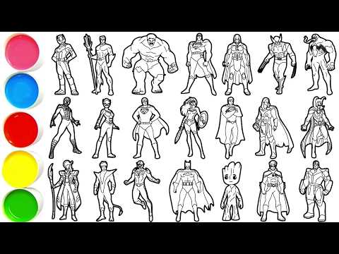 Draw 21 Legendary Superheroes in Minutes - Hulk, Superman, Wolverine, Venom, Spider-Man & others