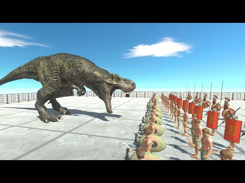 How Many Humans to Defeat T-Rex - Animal Revolt Battle Simulator