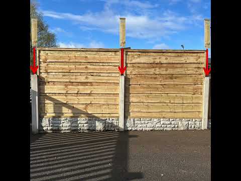 How to fit 2ft high intermediate fence post extenders, manufactured with pressure treated timber
