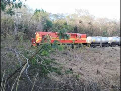 Trem tanqueiro da rffsa passando pelo sítio castanha velha sentido Guarabira PB, reprodução por IA 