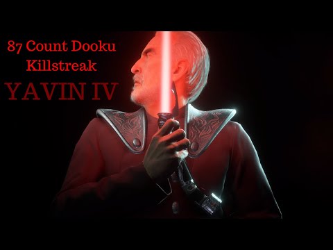 87 Count Dooku Killstreak on Yavin IV// Star Wars Battlefront II Count Dooku Gameplay