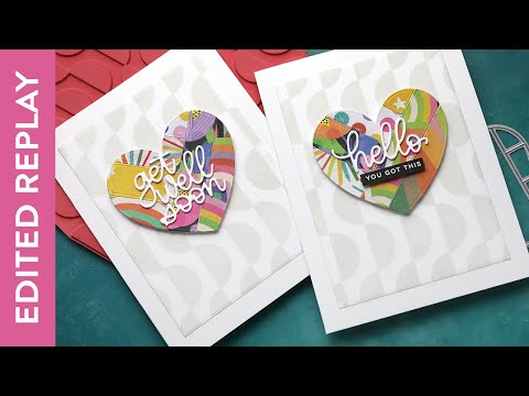 🔴 EDITED REPLAY - Making TWO cards with patterned paper & dies