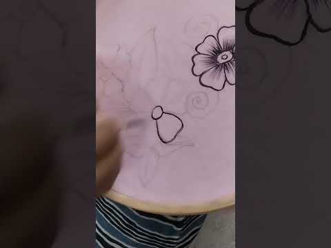creating the outline of flowers