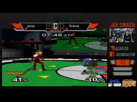 Jax Smash Weekly 5/26/16  - James(Falco) Vs. Sinbad(Sheik) WF Melee