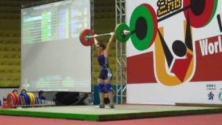 preview picture of video 'Samantha Turnbull 96kg Clean and Jerk at 2010 World University Championships'