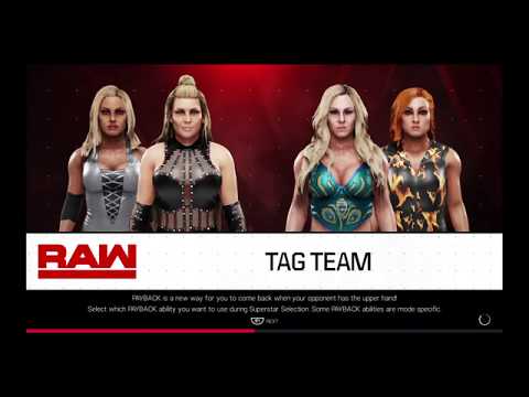 WWE 2K19 Natalya and Trish Stratus vs Charlotte Flair and Becky Lynch