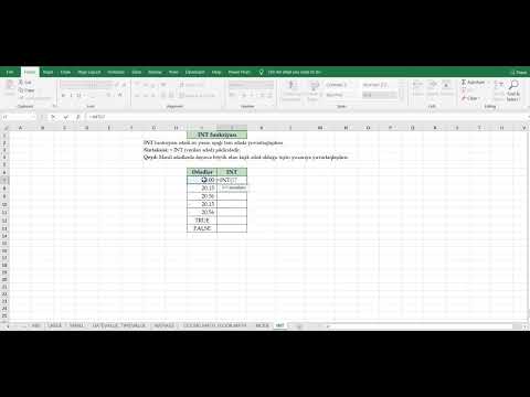 INT function in Excel - INT funksiyası