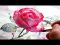WATERCOLOR TUTORIAL FOR BEGINNERS: How To Paint A Rose In 5 Steps!