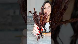 Download lagu Sweet and Spicy Oven Beef Jerky. High protein and perfect for on the go! 🔥🍯 #homemadejerky mp3